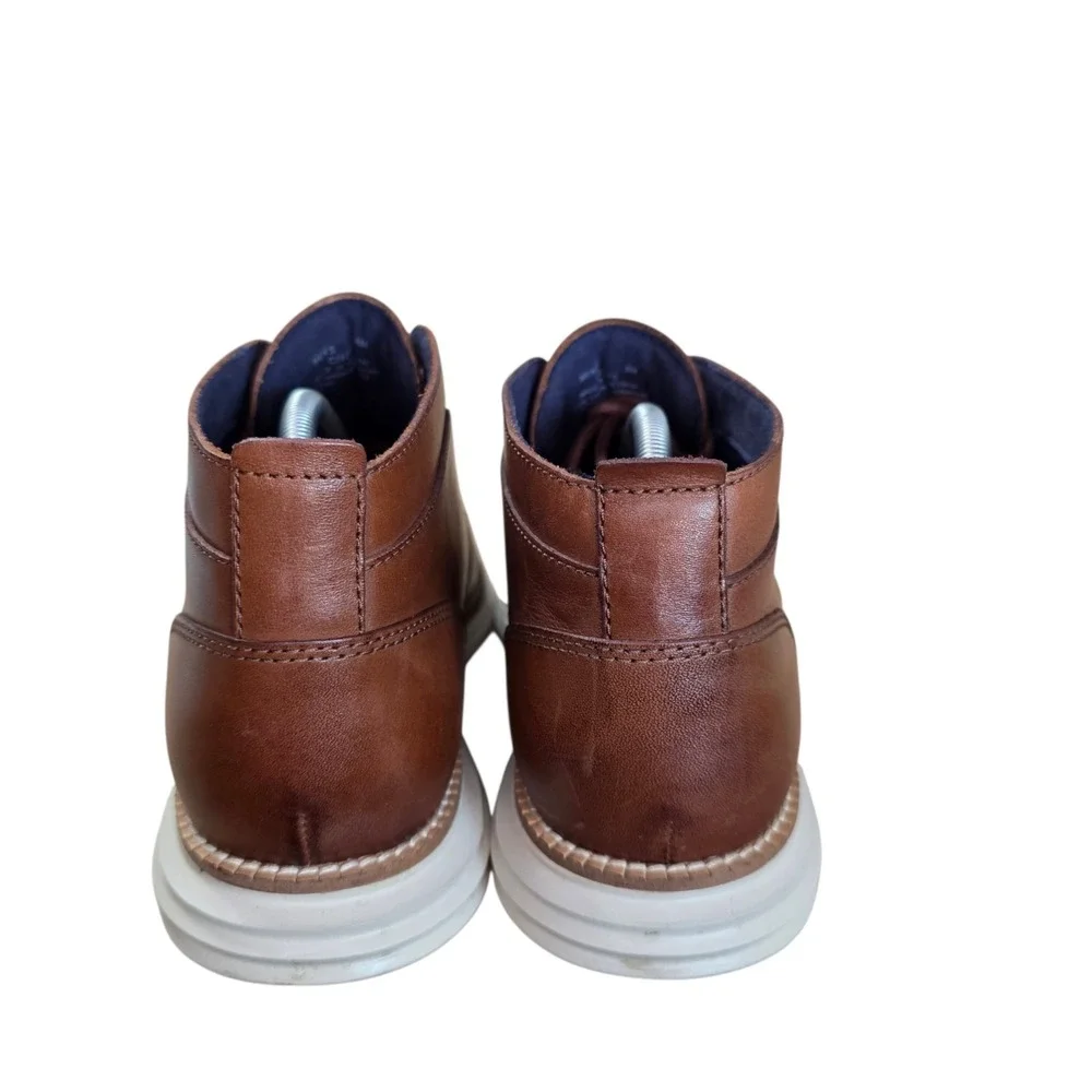 Cole Haan Chukka Boots Mens 8 Brown Leather Casual Office Comfort